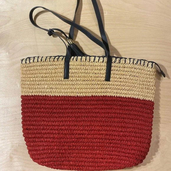 Talbots Red and Tan Shoulder Bag - Picture 5 of 11